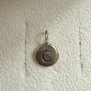 Sterling Silver Initial “C” Pendant Charm